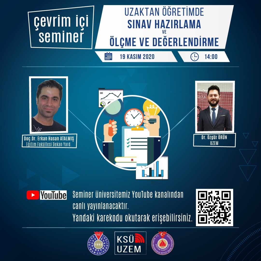 Uzaktan Öğretimde Sınav Hazırlama ve Ölçme ve Değerlendirme Konulu Çevrim İçi Seminer 